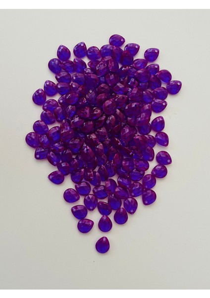 Janjan Mor Rengi Oya, Abiye, Takı, Örgü Plastik Gözyaşı Damla Boncuk. 25GR. Tahmini 195 Adet. fiyatları