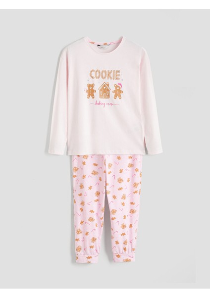 Yeni Sezon Bisiklet Yaka Yılbaşı Temalı Kadın Pijama Takımı indirimleri