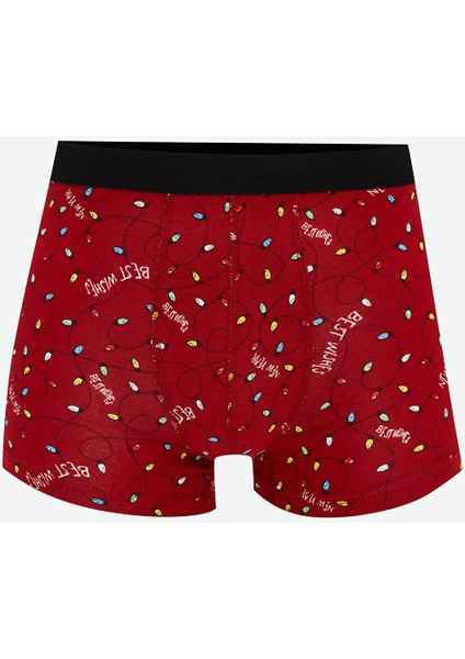 Yeni Sezon Standart Kalıp Yılbaşı Temalı Erkek Boxer 3'lü indirimleri