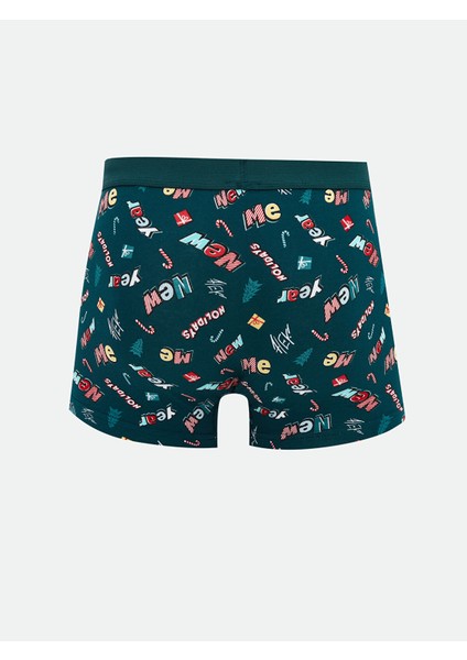 Yeni Sezon Standart Kalıp Yılbaşı Temalı Erkek Boxer 3'lü indirimleri