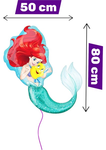 Kız Çocuklar Için Deniz Kızı Şekilli Büyük Boy Doğum Günü Folyo Balonu Doğum Günü Parti Süsü fiyatları
