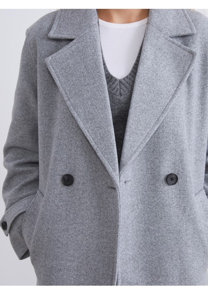 Yeni Sezon Kruvaze Yaka Kadın Kaşe Kaban fırsatları