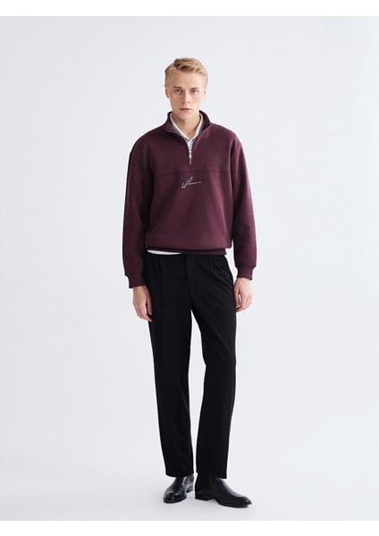 Yeni Sezon Dik Yaka Baskılı Erkek Kalın Sweatshirt fiyatları