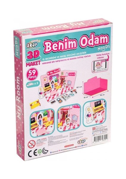 Benim Odam Maket 3 Boyutlu Puzzle fiyatları