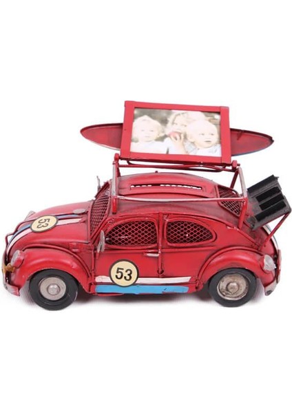 Dekoratif Metal Araba Çerçeveli ve Kumbaralı Hediyelik (1378SS) (770770)