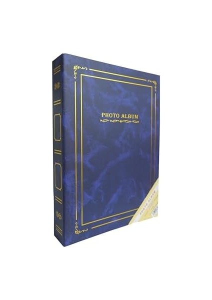 15X21CM 200 Fotoğraf Kapasiteli Ciltbezli Lüks Fotoğraf Albümü Mavi modelleri