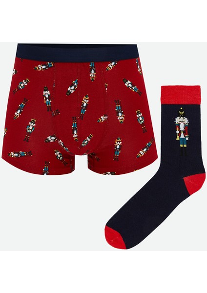 Yeni Sezon Yılbaşı Temalı Erkek Boxer ve Çorap