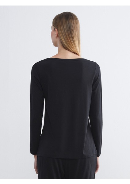 Yeni Sezon Bisiklet Yaka Baskılı Kadın Pijama Üst fiyatları