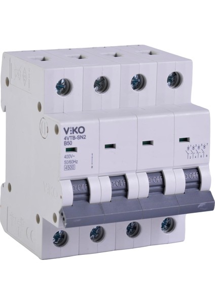 4VTB-4B50 Otomatik Sigorta 4,5ka B Tipi 4 Kutup 50A