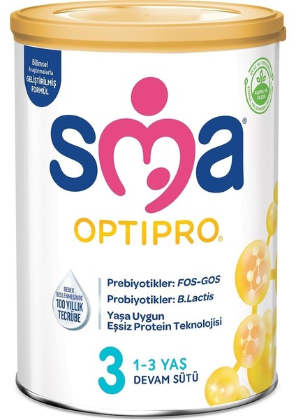 Sma Optipro 3 Devam Sütü (1-3 Yaş, 400 G)