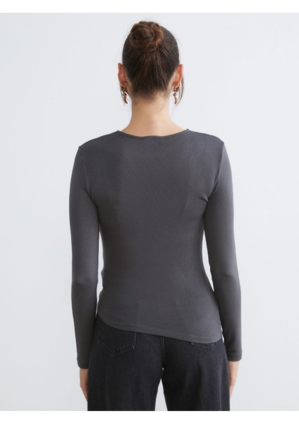 Yeni Sezon Bisiklet Yaka Büzgülü Kadın Body fırsatları