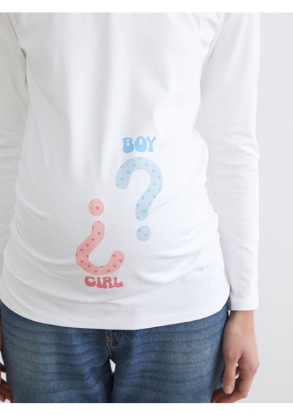 Yeni Sezon Bisiklet Yaka Baskılı Kadın Tişört modelleri