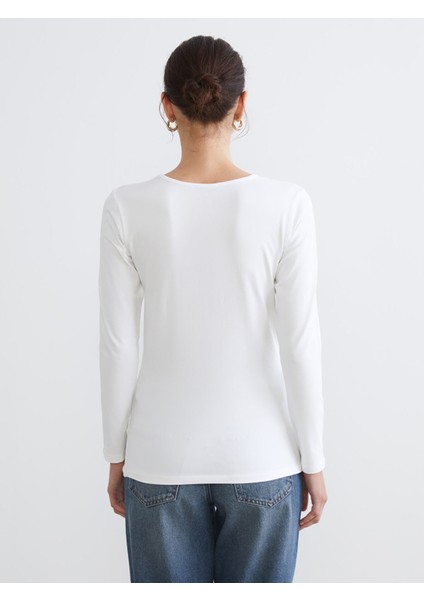 Yeni Sezon Bisiklet Yaka Baskılı Kadın Tişört indirimleri