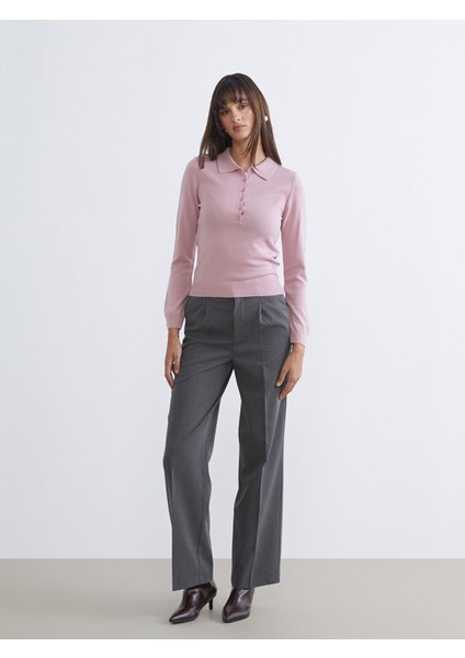 Yeni Sezon Polo Yaka Kadın Triko Kazak fiyatları