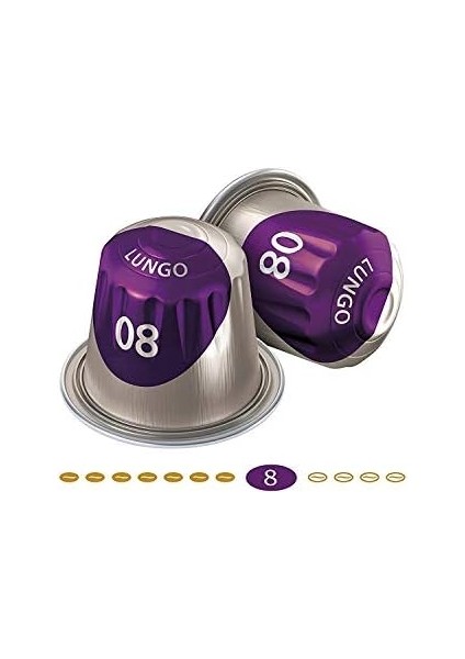 Jacobs - Lungo 8 Intenso - Yüksek Yoğunluk - Keskin ve Yoğun - Espresso Kapsülleri - 10 Alüminyum Kapsül modelleri