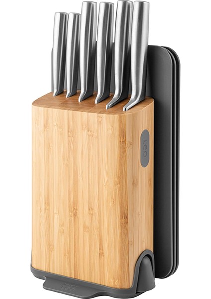 Leo 18/10 Paslanmaz Çelik Bıçak Bloğu 11 Parça Set