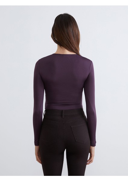 Yeni Sezon Bisiklet Yaka Kadın Bodysuit fırsatları