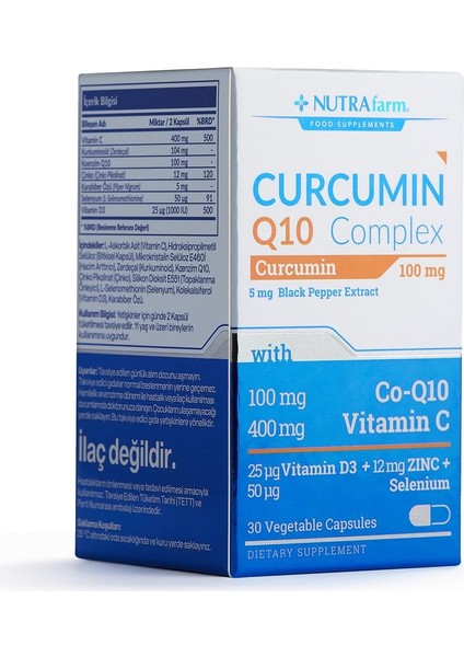 Nutrafarm Curcumin Q10 Complex Vitamin modelleri