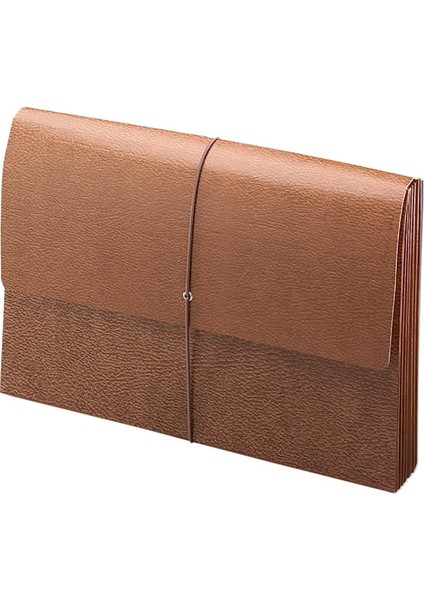 Kapaklı ve Kordon Kapamalı Klasik Genişleyen Dosya Cüzdanı, 5-1/4" Genişleme, Yasal Boyut, Redrope, Kutu Başına 10 Adet (71376)