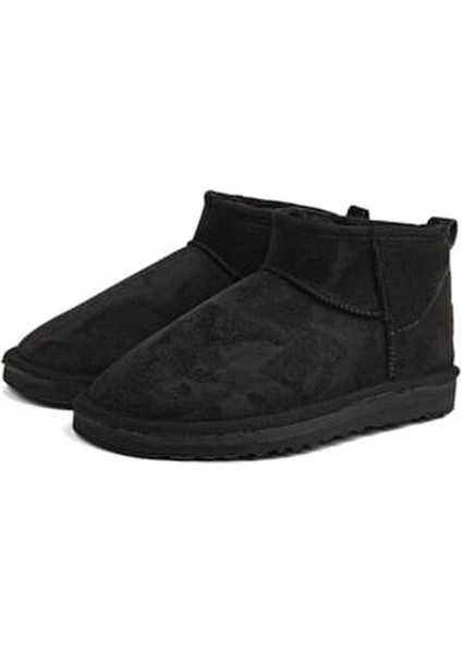 PC-52126 Siyah Peluş Kadın Süet Bot