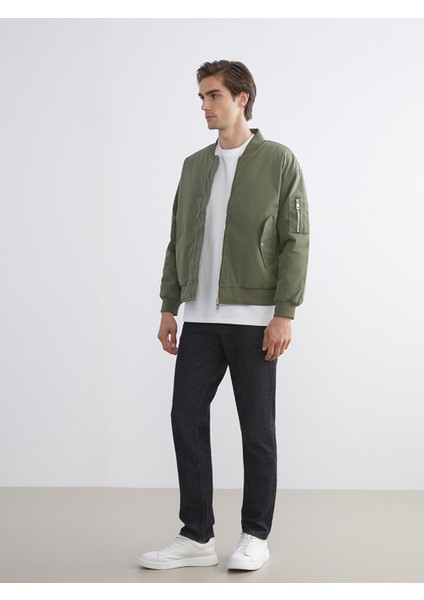 Yeni Sezon Rahat Kalıp Kolej Yaka Erkek Bomber Mont fiyatları