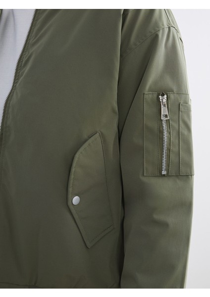 Yeni Sezon Rahat Kalıp Kolej Yaka Erkek Bomber Mont modelleri