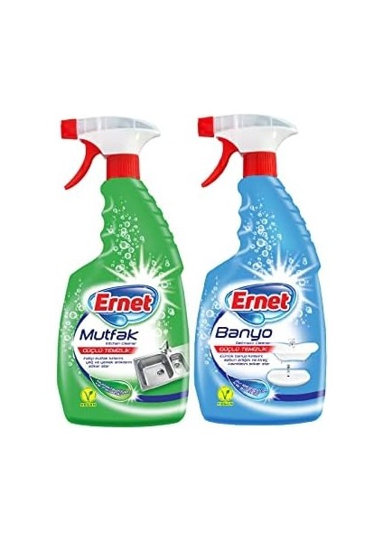 Ernet Süper Likit Promosyon Mutfak + Banyo Temizliği (1+1) 750 ml Sprey'li fiyatları