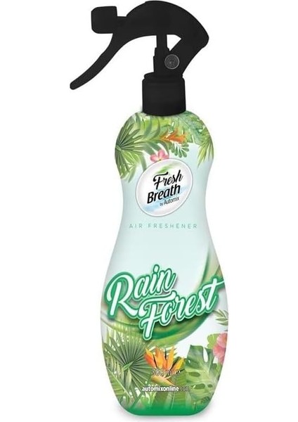 Automix Fresh Rain Forest Air Freshener 300 ml | Uzun Süre Kalıcı Yağmur Ormanı Oto Kokusu