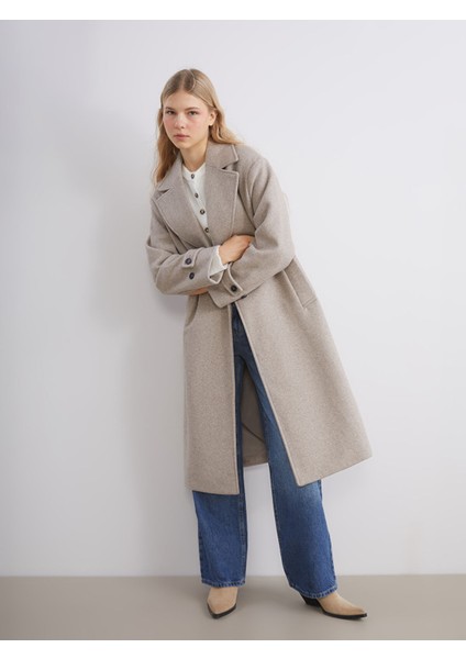 Yeni Sezon Kruvaze Yaka Kadın Kaşe Kaban fiyatları