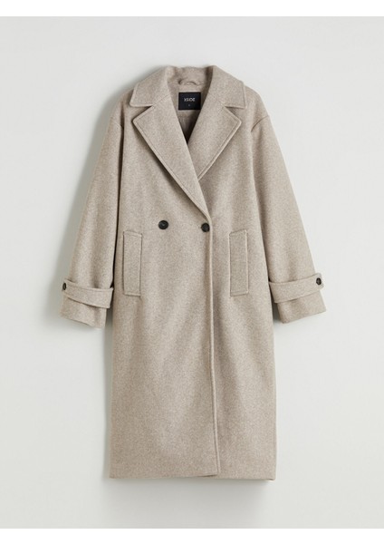 Yeni Sezon Kruvaze Yaka Kadın Kaşe Kaban indirimleri