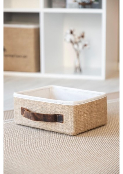 Bee Jüt Dolap Içi Organizer Takı, Makyaj,, Ofis Düzenleyici Saklama Kutusu Organizer 35X26X15 cm