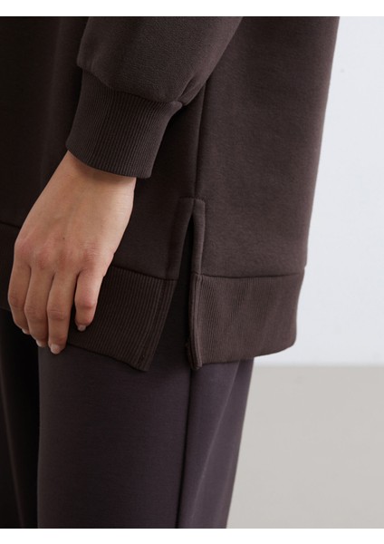 Yeni Sezon Nakışlı Kadın Kalın Sweatshirt Tunik modelleri