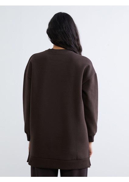 Yeni Sezon Nakışlı Kadın Kalın Sweatshirt Tunik fırsatları