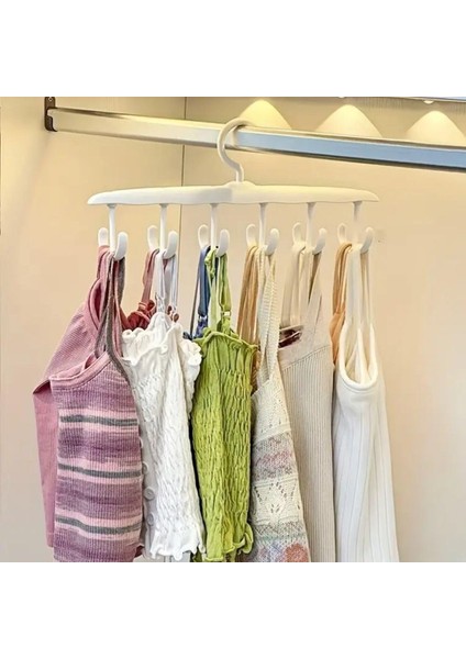 Adet Yer Tasarruflu 6 Kancalı Plastik Dolap Içi Düzenleyici Pratik Askı