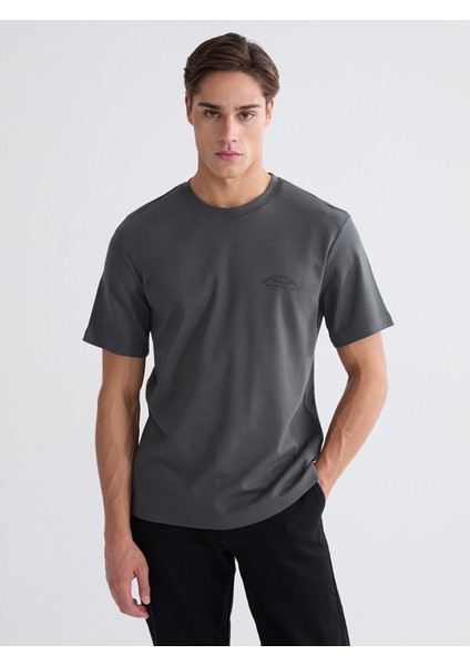 Yeni Sezon Bisiklet Yaka Baskılı Erkek Tişört