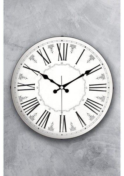 36 cm Dekoratif Gerçek Cam Sessiz Mekanizma Duvar Saati