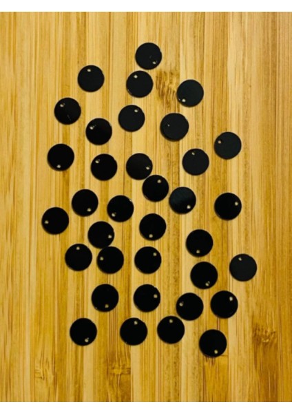 Yan Delikli Oya, Havlu, Abiye, Çeyizlik El Işleme Pul 8mm 20 gr Takriben 750 Adet Siyah