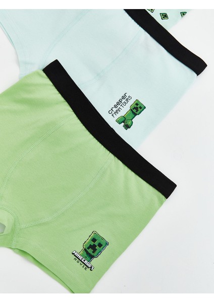 Yeni Sezon Minecraft Baskılı Erkek Çocuk Boxer 3'lü modelleri