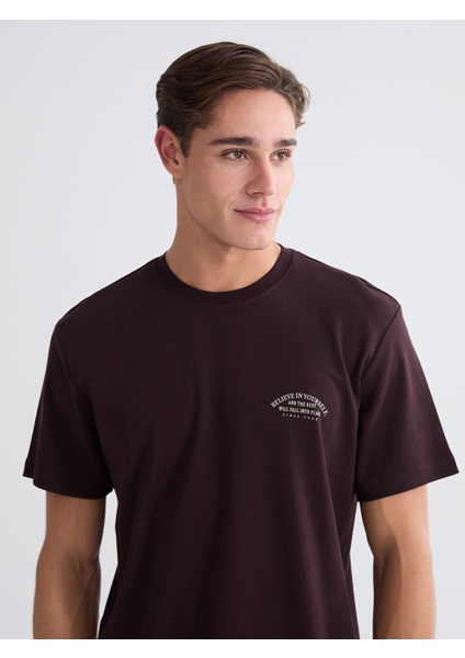 Yeni Sezon Bisiklet Yaka Baskılı Erkek Tişört