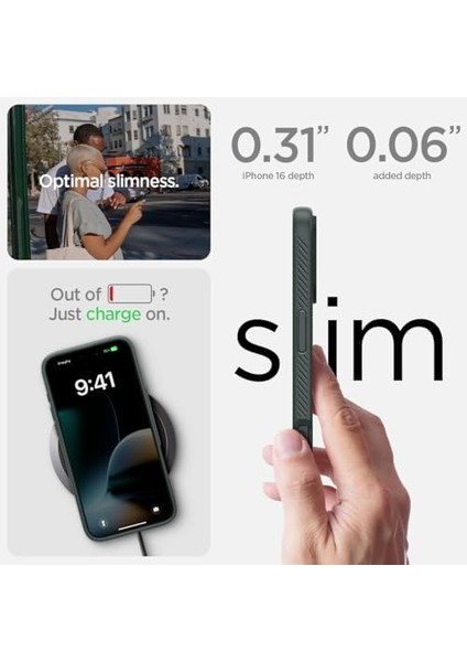 16 ile Uyumlu Ince Kılıf Air Hava Kanalı Teknolojisi Askeri Sınıf Koruma Abyss Green Dokulu Yüzey Kapak - ACS08196 fiyatları