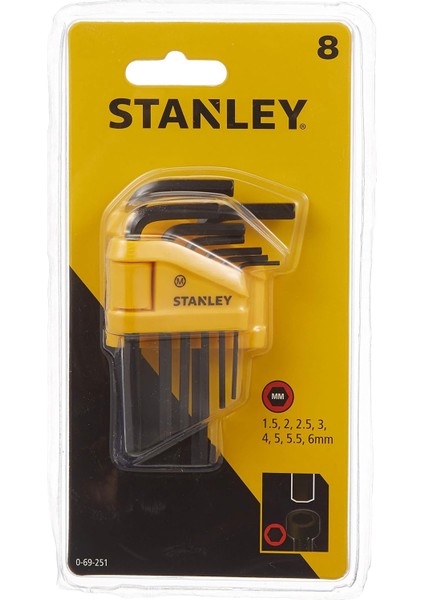 ST069251 8 Parça Allen Anahtar Takımı