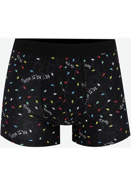 Yeni Sezon Standart Kalıp Yılbaşı Temalı Erkek Boxer 3'lü modelleri