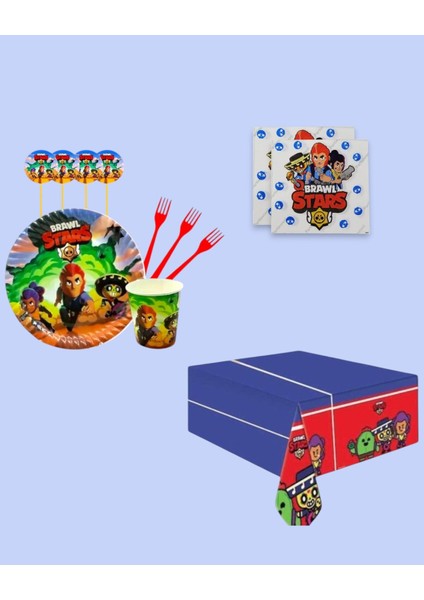 Brawl Stars 16 Kişilik Doğum Günü Parti Seti - Erkek Çocuk Doğum Günü Parti Süsleri