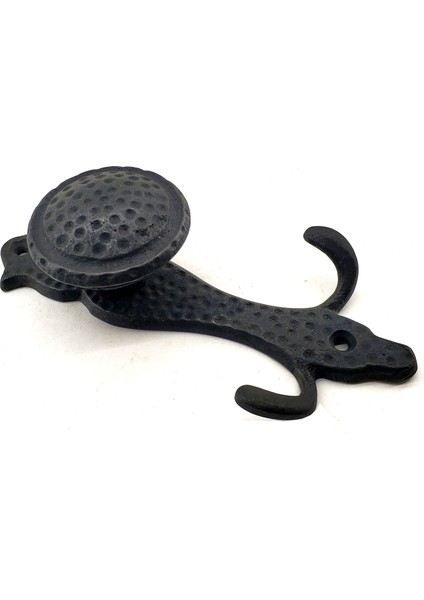 Antika Tarz Dekoratif Pirinç Portmanto Askı - 150X72 Mm, Oksit