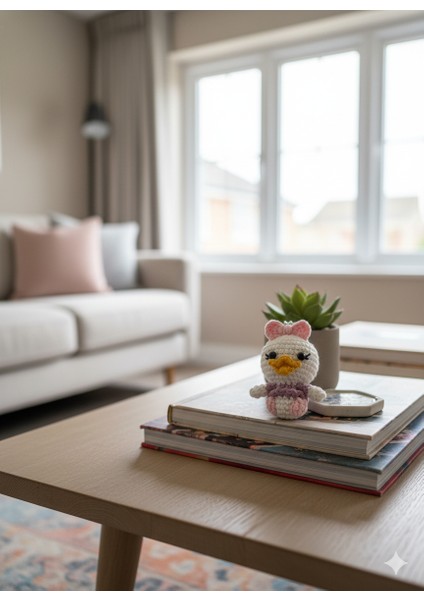 Sevgiyle Örülmüş Amigurumi Civciv Anahtarlık - Özel Tasarım Hediye, Çanta Aksesuarı