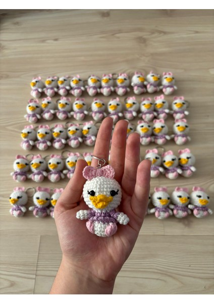 Sevgiyle Örülmüş Amigurumi Civciv Anahtarlık - Özel Tasarım Hediye, Çanta Aksesuarı
