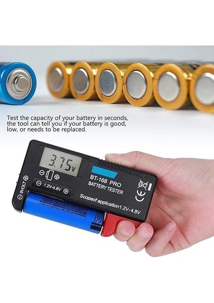 BT-168 Ekranlı Pil Voltaj Kapasite Test Cihazı 1.2V-4.8V ve 9V fiyatları