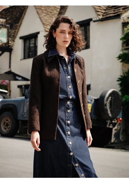 Yeni Sezon Dokulu Kadın Tüvit Ceket