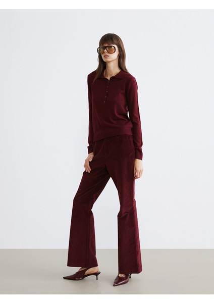 Yeni Sezon Polo Yaka Kadın Triko Kazak fiyatları