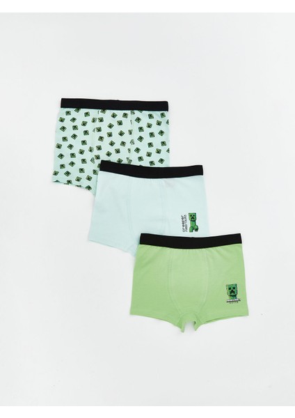 Yeni Sezon Minecraft Baskılı Erkek Çocuk Boxer 3'lü